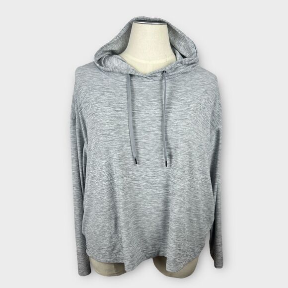 Old Navy Women’s Light Heather Gray Hooded Sweatshirt Size 3XL Soft pockets - Picture 1 of 7